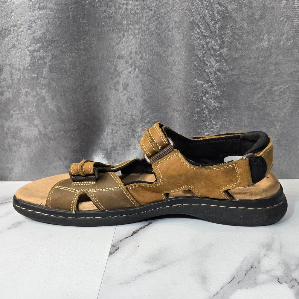 GH Bass Sunjuns Orlando Sandals Mens 13M Brown Leather Fisherman Casual Strappy